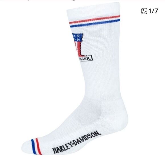 Harley-Davidson Patriotic Number 1 Stars and Stripes Theme, 2 Pairs, Size L, NWT - Picture 1 of 8